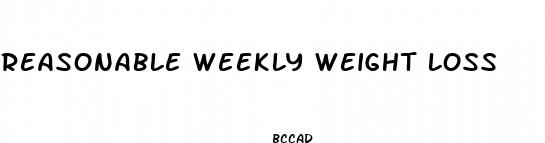 reasonable weekly weight loss