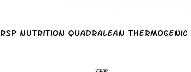 rsp nutrition quadralean thermogenic weight loss supplement 180 capsules