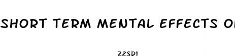 short term mental effects of weight loss 
