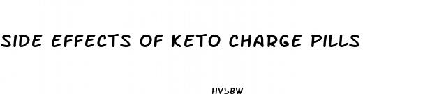 side effects of keto charge pills