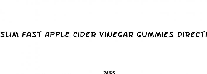 slim fast apple cider vinegar gummies directions