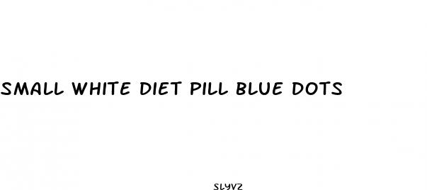 small white diet pill blue dots