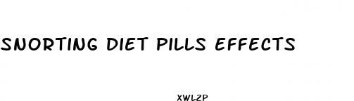 snorting diet pills effects