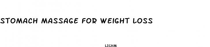 stomach massage for weight loss