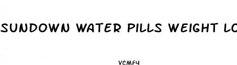 sundown water pills weight loss