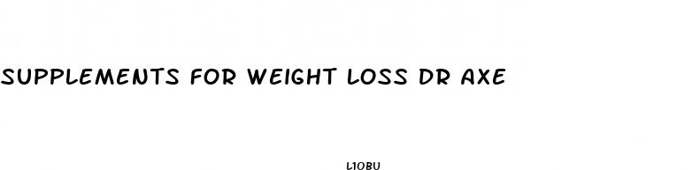 supplements for weight loss dr axe