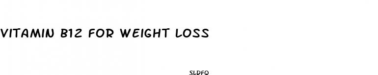 vitamin b12 for weight loss