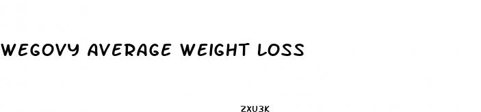 wegovy average weight loss