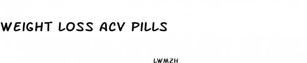 weight loss acv pills