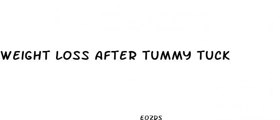 weight loss after tummy tuck