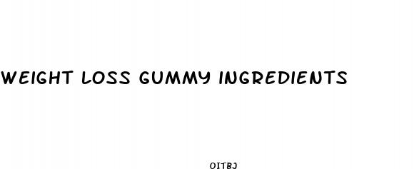weight loss gummy ingredients