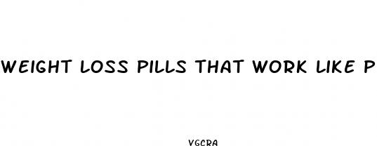 weight loss pills that work like phentermine