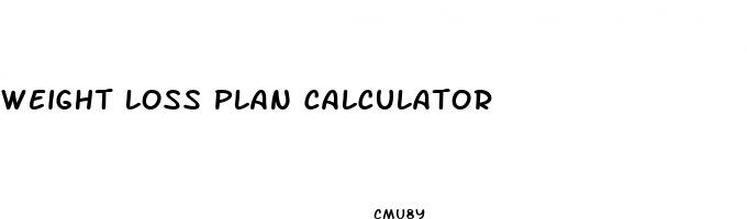 weight loss plan calculator