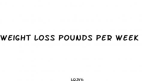 weight loss pounds per week