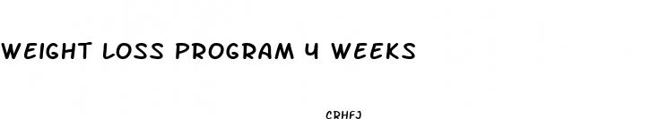 weight loss program 4 weeks