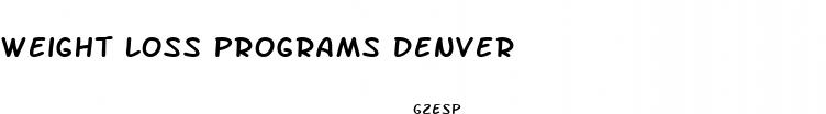 weight loss programs denver