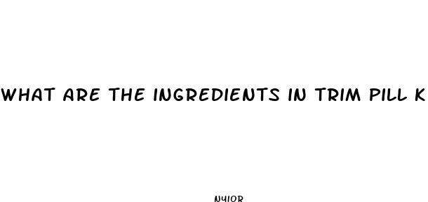 what are the ingredients in trim pill keto