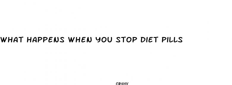 what happens when you stop diet pills