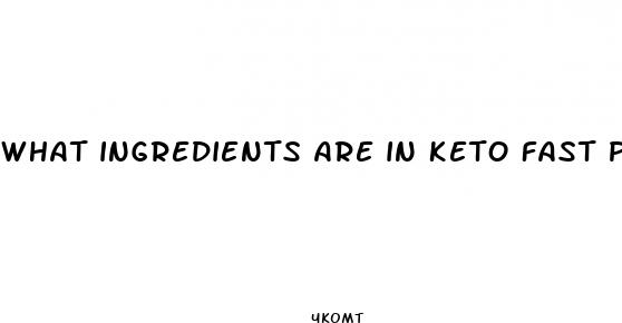 what ingredients are in keto fast pills