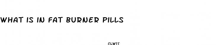 what is in fat burner pills