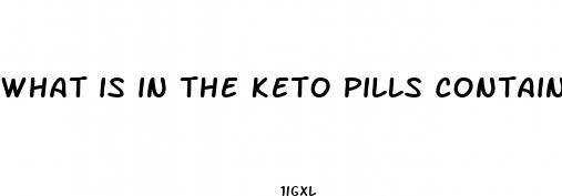 what is in the keto pills contain