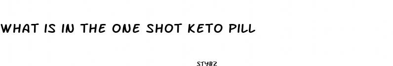 what is in the one shot keto pill
