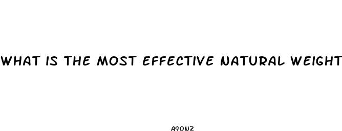 what is the most effective natural weight loss supplement