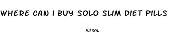 where can i buy solo slim diet pills