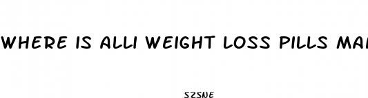 where is alli weight loss pills manufactured