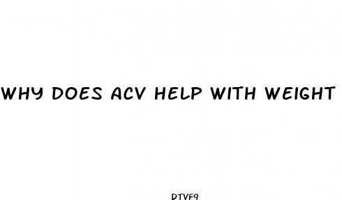 why does acv help with weight loss