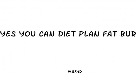 yes you can diet plan fat burner pills reviews