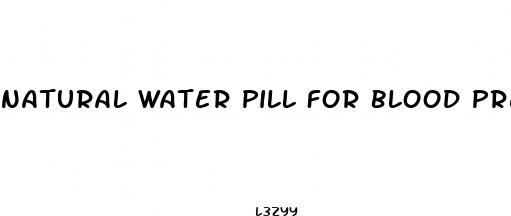 natural water pill for blood pressure