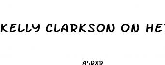 kelly clarkson on her weight loss