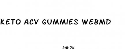 keto acv gummies webmd