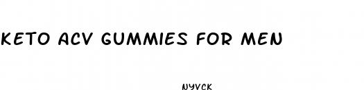 keto acv gummies for men