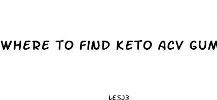 where to find keto acv gummies