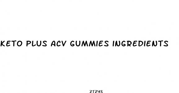 keto plus acv gummies ingredients