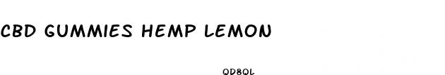 cbd gummies hemp lemon