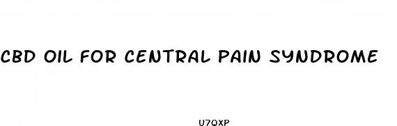 cbd oil for central pain syndrome