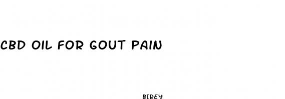 cbd oil for gout pain