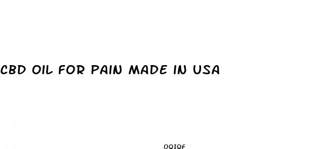 cbd oil for pain made in usa