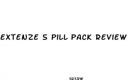 extenze 5 pill pack review