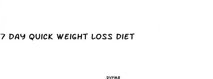 7 day quick weight loss diet
