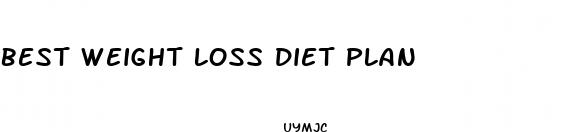 best weight loss diet plan