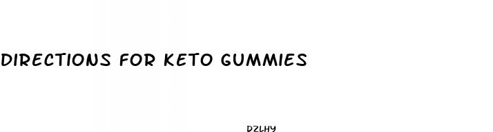 directions for keto gummies