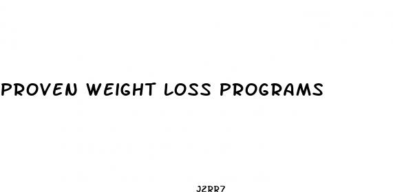 proven weight loss programs