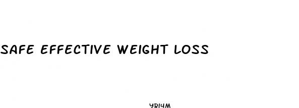 safe effective weight loss 