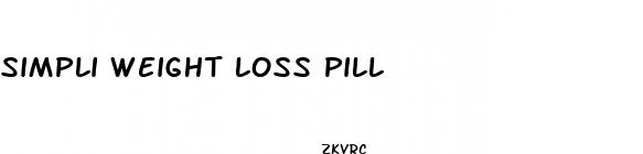 simpli weight loss pill