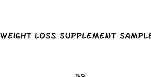 weight loss supplement sample pack