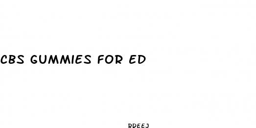 cbs gummies for ed